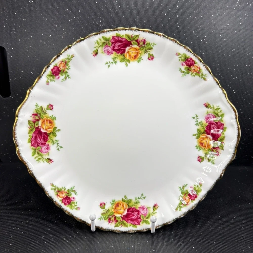 Royal Albert Old Country Roses Platter Plate Dish Bone China Gold Trim England